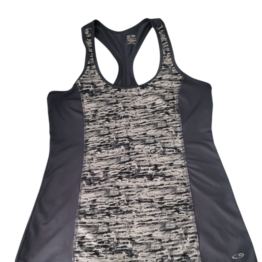 Champion Women's Black and White Tank Top